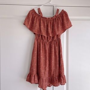 Liberty love orange polka dot dress